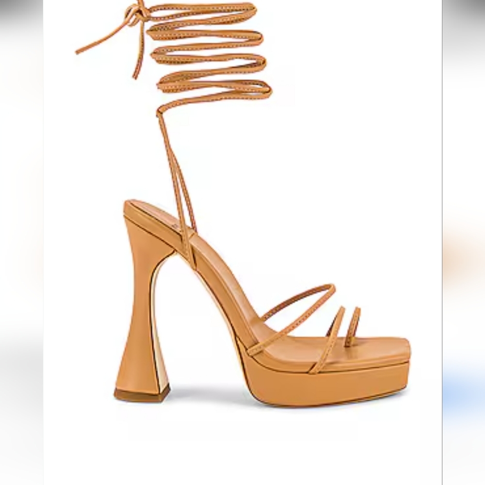 Jeffrey Campbell PrimaDonna Strappy Platform Sandals Nude – Size 8 – NWOT